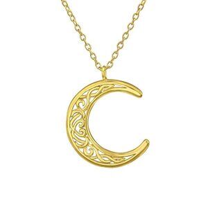 14k Gold Vermeil Moon Necklace